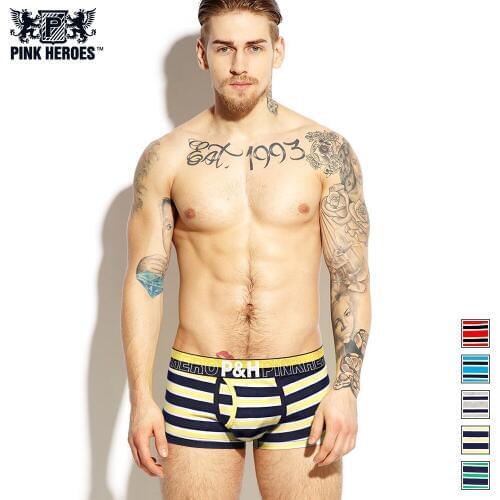 3 pieces/bag Boxer Mens Underwear Cotton Flat Pants Nautical Series Print Home A Luo Pants 1259