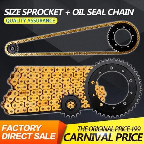 A Set Motorcycle DID O Ring Chain Add Front And Rear Gear Sprocket Chain Disc Wheel Kit For Honda CBR400 NC29 CBR 400 RR
