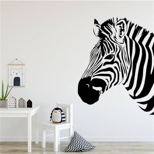 Zebra Wall Decal Vinyl Wild Animal Wall Sticker Removable Vinyl Africa Animal Art Mural Creative Zebra Wall Sticker WL642