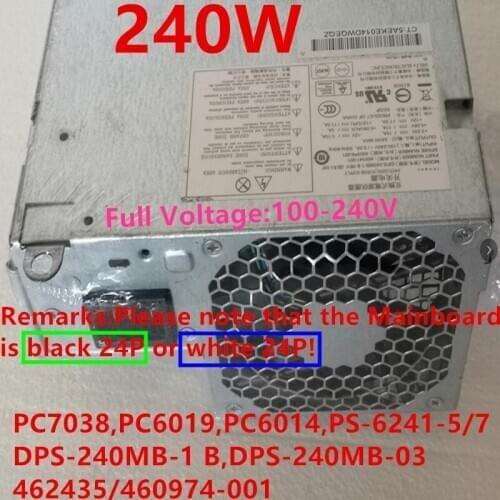 New PSU For HP DC5800 5850 7900 240W Power Supply PC7038 PC6019 PC6014 PS-6241-5/7 DPS-240MB-1 B DPS-240MB-3 A DPS-240FB-1 A