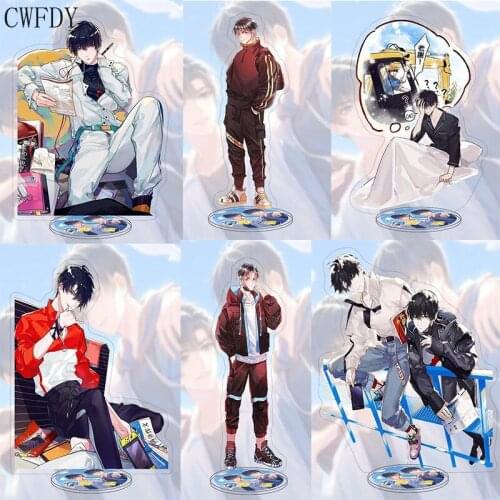 New Anime Camouflage School Slag Around Xie Hechao Cosplay Acrylic Stand Figure Charm Model Plate Desk Decor Keychain Collection