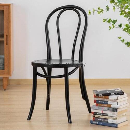 All Solid Wood Dining Chair Home Simple Retro Thonet Sonnet Backrest Stool Nordic Designer Sanner Chair