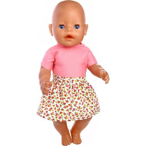 Handmade Doll Clothes cute flower dress accessories Fit 18 Inch American Doll &43cm New Born Baby zaps Clothes