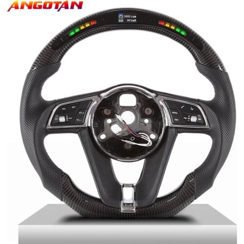Perforated leather LED Carbon Fiber Steering Wheel Sprort Car volante esportivo Fit For Bentley