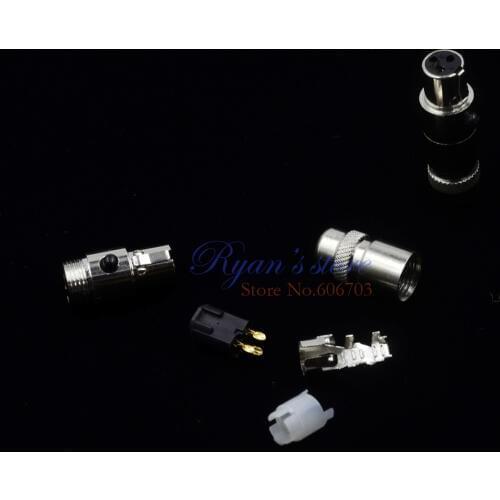 10pcs Gold-plated mini 3 pin plug connector link parts for AKG K701 / K712 / Q701 / Audeze LCD series hdj2000 headphone