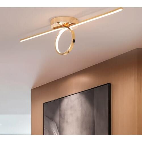 Gold/Chrome Plated Stylish Modern led ceiling Lights For Foyer Corridor Bedroom Dining Room Ceiling Lamp AC110-220V Fixtures