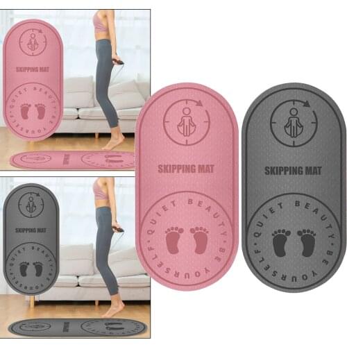 Durable Fitness Mat TPE Non-Slip Exercise Skipping Mat Shock Absorption High Density Dance Silent Yoga Gym Mat Buffer Pad