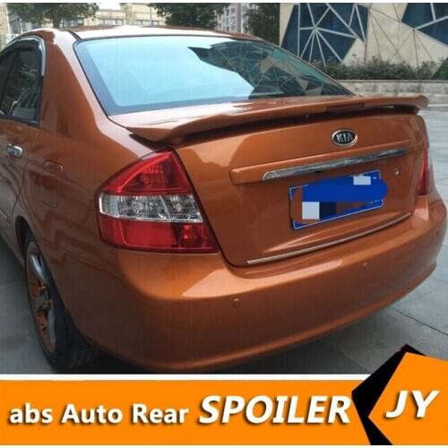 For KIA Cerato Spoiler 2007-2013 Cerato spoiler with light High Quality ABS Material Car Rear Wing Primer Color Rear Spoiler