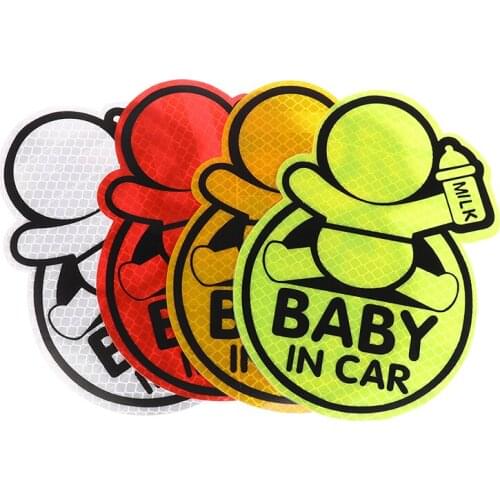 Reflective Baby On Board Baby In Car Window Bumper Sticker Vinyl Decal Cute