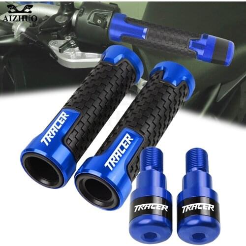 TRACER Motorcycle Accessories Handlebar Grips Handle Bar Cap End Plug FOR YAMAHA MT-09 TRACER / FJ09 2015-2016 7/8"22mm LOGO