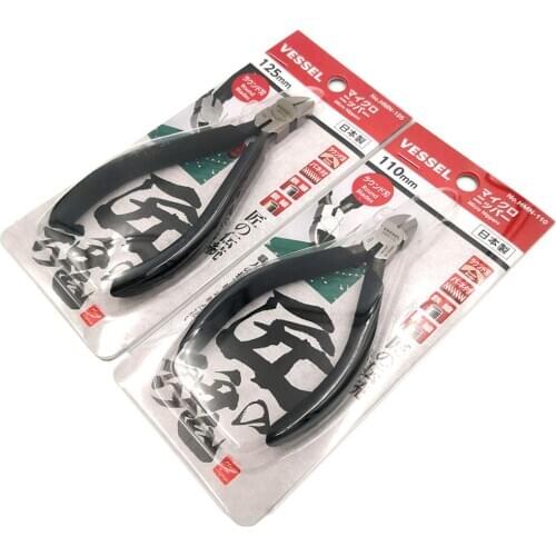 Japan Vessel Micro Diagonal Pliers with Spring Round Blades for Cutting