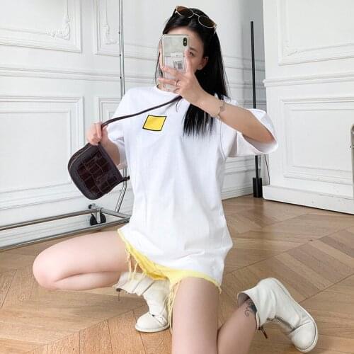 Women T-shirt New Yellow Smiley Loose Round Neck T-shirt for Early Autumn of 2021 Same Style for Men and Women