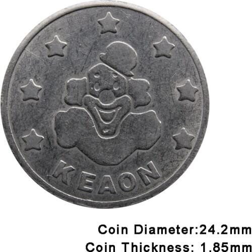 100pcs Arcade Game Coin Token Clown Stainless Steel Coins Tokens for Arcade MAME JAMMA Amusement Cabinet Vending Machines