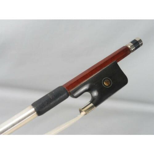 1pcs strong brazilwood 4/4 viola bow Siberia white horsetail nickel siver parts best balance free shipping #10