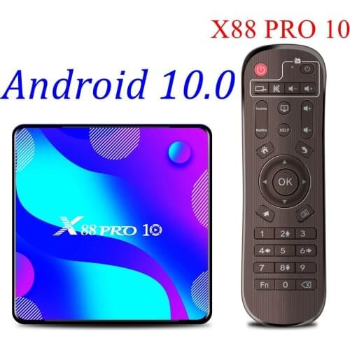 10PCS Android 10 X88 PRO 10 TV Box 4GB 128GB RK3318 Quad Core 4K HD 2.4G/5G Dual Wifi Netflix Youtube Media Player Set Top Box