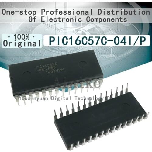 10/Pcs PIC16C57C-04I/P New Original In-line DIP-28 integrated circuit PIC series 8-bit Microcontroller IC MCU 4MHz 3KB（2K x 12