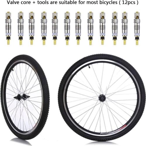 2/6/12pcs Brass French Presta Bicycle Tire Valve Core Removal Tool MTB Road Bike Tire Repair Service Accessories Parts Universal