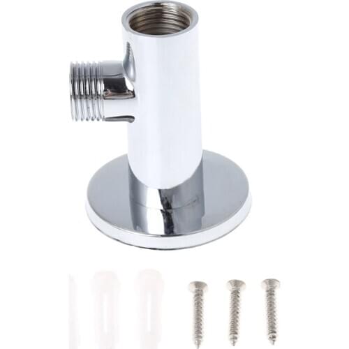 2020 New Chrome Shower Arm Flange Holder Brass Hose Connector Wall Suction Cup Wall Mount