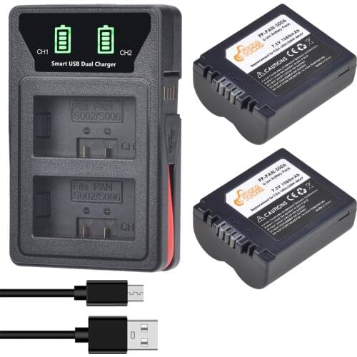 2pc CGA S006 CGA-S006A CGR-S006E DMW-BMA7 Battery for Panasonic Lumix fz50 fz8 fz38 fz7 dmc-fz35 cgr-s006e CGA-S006 Rechargeable