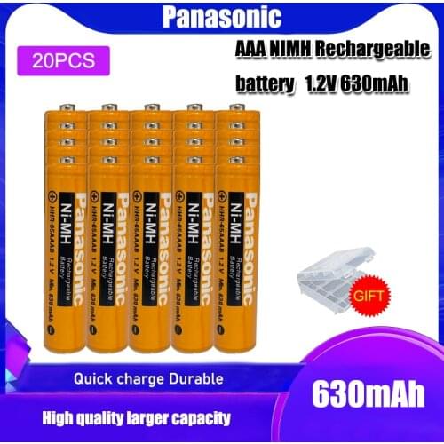 1.2v 630mAh cells pilha recarregavel AAA NI-MH Panasonic Brand Cordless Phone batteries wireless keyboard rechargeable mouse toy