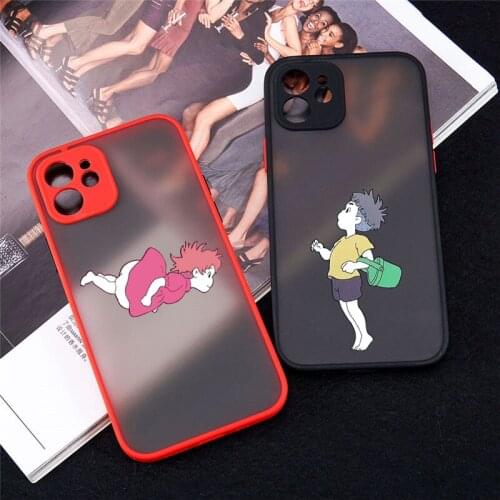 Cartoon Anime Boy Girl Couple Phone Case For iPhone 11 12 Pro MAX XS X XR SE 2020 7 8 6 Plus Shockproof Hard Matte Cover Fundas