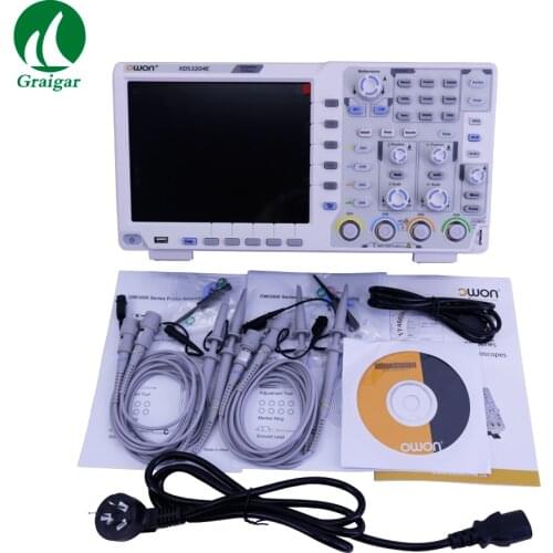 OWON XDS3204E Touchscreen Digital Oscilloscope Bandwidth 200MHz Sample Rate 1GS/s (500MS/s for Each Channel)
