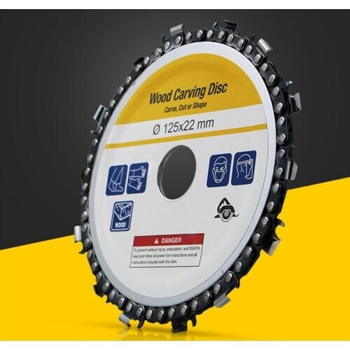 125MM/115MM Wood Carving Disc Woodworking Angle Grinding Wheel Grinder Disc Chain Saws Disc Chain Plate Tool 5 Inch 4 inch