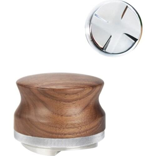 58.35MM Coffee Distributor Espresso Tamper with Four Angled Slope Stainless Steel Base Coffee Tamper Espresso