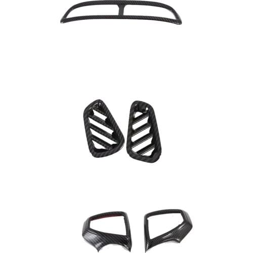 For Hyundai Tucson 2019 2020 ABS Carbon Fiber Front Air Condition Vent Outlet Cover Trims Car Styling Interior Accessories