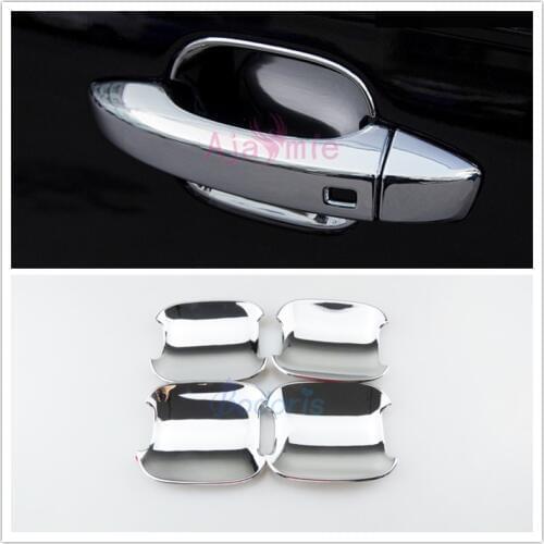 Door Handle Bowl Insert Overlay Moulding Trims ABS Chrome Car Styling 2016 2017 For Audi Q7 Accessories