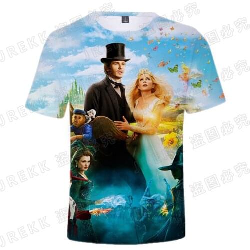 Oz The Great and Powerful Disney Movie Summer T Shirt For Men Short Sleeve 3D Print Women Tee Shirts Children Tops