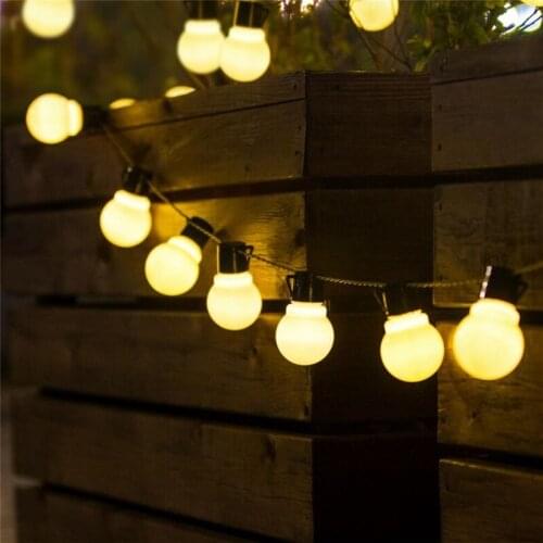 10/20 LED Bulb String Lights 220V Indoor Outdoor Christmas Fairy Lights Garland Garden Patio Wedding Decoration Holiday Lighting