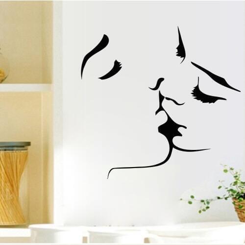 Kiss Wall Stickers Art Home Decor PVC Vinyl RoomDecoration Wall Art for Bedroom Decals Mural