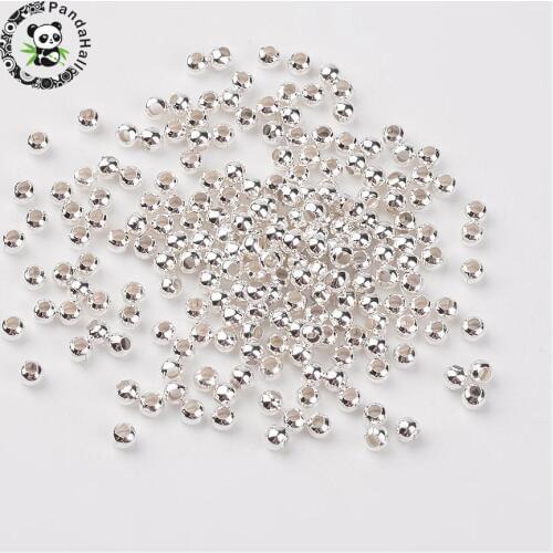Round Iron Spacer Beads Silver Color for Jewelry Making DIY Accessories Findings about 3.2mm in diameter hole: 1.2mm