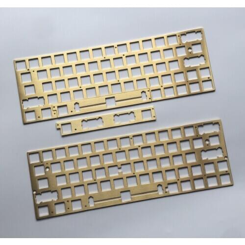 Brass Positioning Plate GK64X Left 64 GH60 Brass Plate-Mounted Steel Plate Stabilizer Support Split Space Mechanical Keyboard