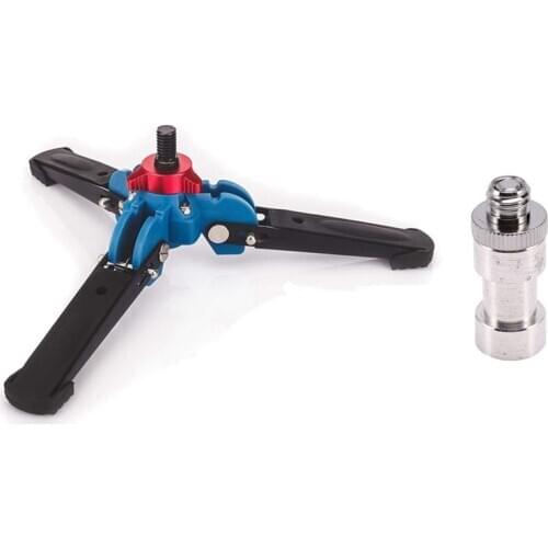 M1 3 Legs Feet Monopod Holder Support Stand Base 3/8 inch Adapter with 1/4 Inch 3/8 Inch Tripod Adapter