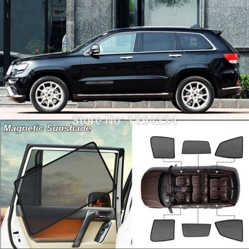 Car Full Side Windows Magnetic Sun Shade UV Protection Ray Blocking Mesh Visor For Jeep Grand Cherokee