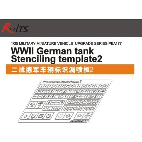 RealTS Voyager MODEL 1/35 SCALE military models#PEA177 WWII German tank Stenciling Template 2 plastic model kit