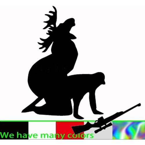 Moose Hunter car sticker cross country diesel motorcycle auto parts personalized decoration refrigerator fun Decal PVC