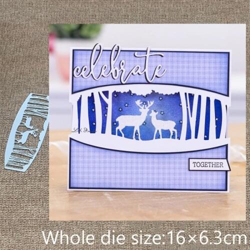 New Design Craft Metal stencil mold Cutting Dies fawn deer forest background scrapbook die cuts Album Paper Card Craft Embossing