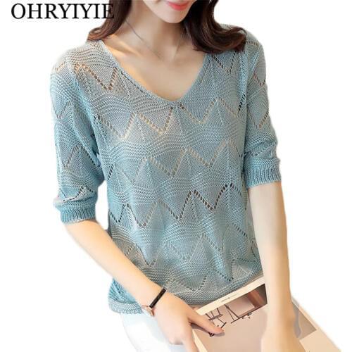 Женские вязаные пуловеры OHRYIYIE China At AliExpress