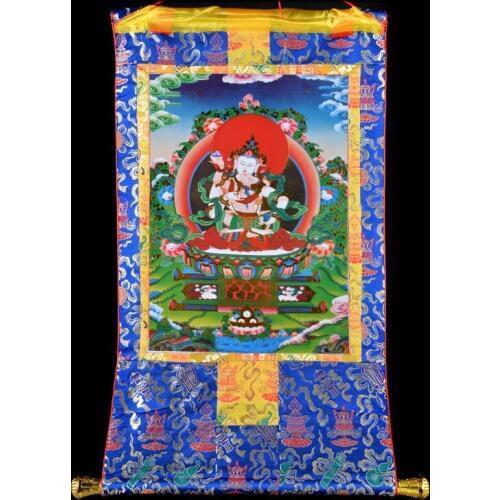 Wholesale Buddhist supplies-85CM Thang-ga Thangka- efficacious Protection Tibetan Buddhism Vajrasattva Buddha painting
