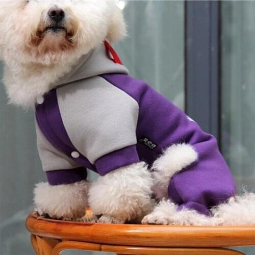 Puppy Autumn Winter Hoodie Purple Devil Horns Pet Clothing Coral Fleece For Small Dogs Clothes Medium Pet Supplies 2021 New