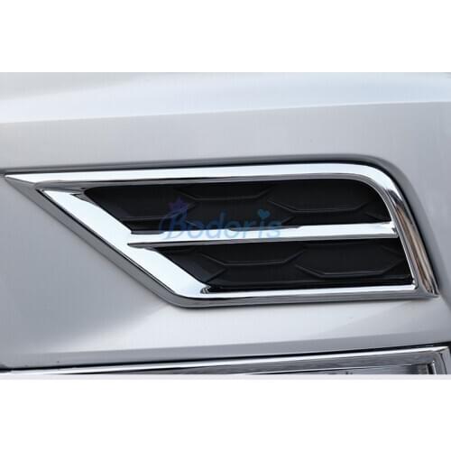 For Volkswagen VW Tiguan L 2016 2017 2018 Front Fog Lamp Cover Light Trim Foglight Protector Panel Car Styling Auto Accessories