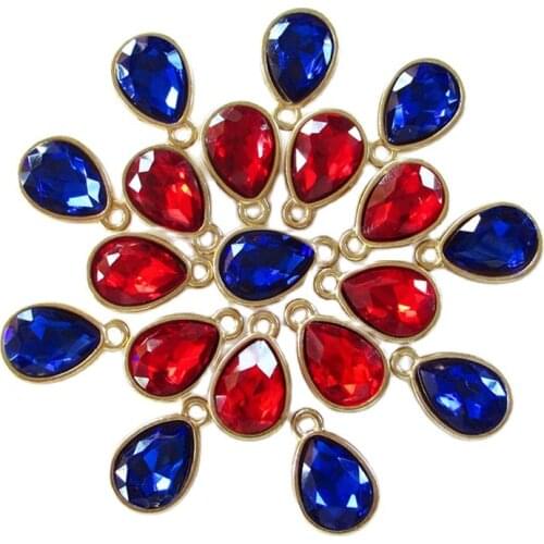 Antique rhinestone water drop pendant hanger for bag, hat, shoe,clothes,leather decoration diy craft accessories