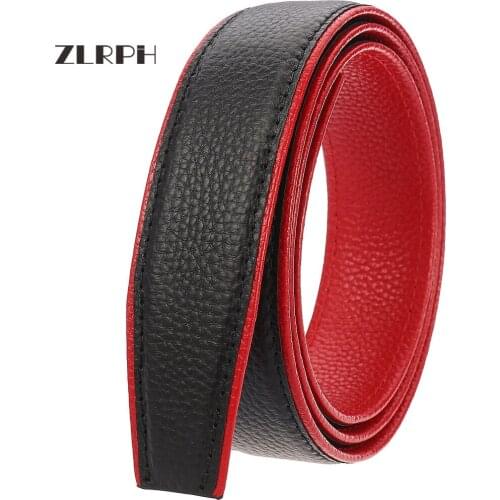 ZLRPH mens automatic buckle belts No Buckle Belt Brand Belt Men High Quality Male Genuine Strap Jeans Belt free shipping 3.5cm