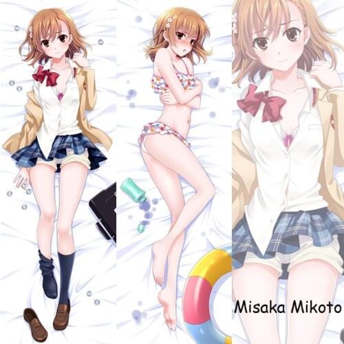 Sexy Japanese Anime Toaru Kagaku no Railgun Misaka Mikoto Cute Pillowcase Pillow Case decorative Hugging Body