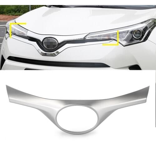 Silver ABS Car Front Bumper Grille Exterior Moulding Decoration Trim For Toyota CHR 2018 / C-HR 18