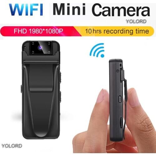 180 Rotating Camera 1080P Mini FHD Wireless DVR DV HD WiFi Security Cam Night Vision Detection Body Worn Cam Camcorder Video