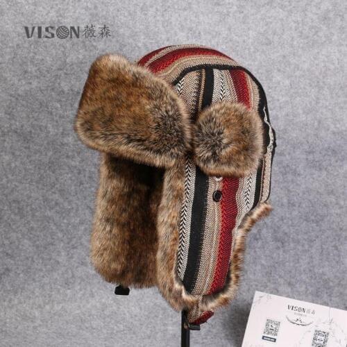 Winter men and womens warm bomber cap thicken thermal skiing hat driving hat